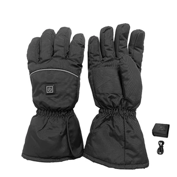1 Пара зимних грелок для рук, сенсорный экран, Велосипедные перчатки для езды на велосипеде, мотоцикле, электрические тепловые перчатки, перчатки для катания на лыжах в холодный день, перчатки с подогревом