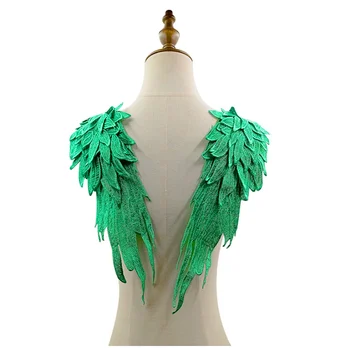 1 Пара / лот, 14 цветов, Водорастворимое ожерелье с крыльями Ангела, кружевной воротник, вышивка, кружевная отделка для шитья, ткань, кружевная отделка своими руками