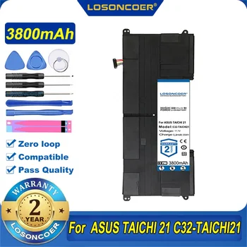 100% Оригинальный Аккумулятор для ноутбука LOSONCOER 3800mAh C32-TAICHI21 для ASUS Ultrabook TAICHI21 TAICHI 21 C32-TAICHI21