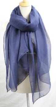 120 шт./лот Весна большой размер карамельный цвет сплошной хлопчатобумажный шарф из вуали шаль из пашмины 110*180 см