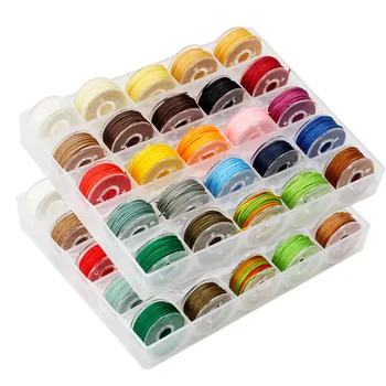 25-Цветная круглая вощеная нить для шитья кожгалантерейных изделий ручной работы, плетеный полиэфирный шнур, нитки с вощеным покрытием