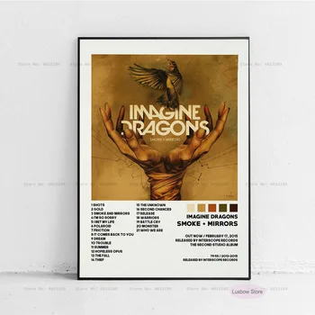 Imagine Dragons Smoke Mirrors Обложка Музыкального Альбома Трек-лист Принты Плакатов Живопись На холсте Художественные Настенные Панно Гостиная Домашний Декор
