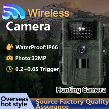 Wifi Hunting Trail Camera Phone App 32MP 1080P Wild Camera Водонепроницаемая Фото-Видео Ловушка с Активацией Движения для Наблюдения за Охотой