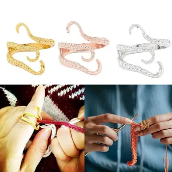 Аксессуары Инструменты для вязания, Швейные принадлежности, кольцо для наперстка, Направляющие для пряжи, кольцо для пальцев, петля для вязания крючком