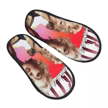 Американская модель Мэрилин Монро Удобные тапочки с потертостями и пеной с эффектом памяти Женская обувь для дома для актрис кино и спа