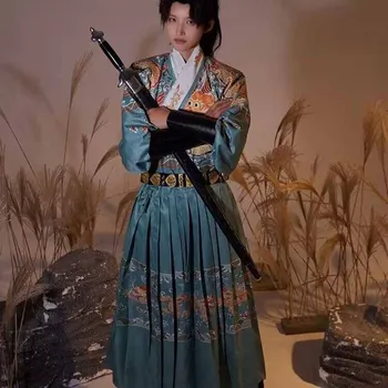 Большой размер 2XL, платье Ханфу для мужчин и женщин, китайский традиционный костюм для косплея Лучника на Хэллоуин для взрослых, Древний халат Ханфу для пар