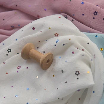 Высококачественная ткань из химического волокна с позолоченными красочными цветами tissu Ручной работы DIY dress материал рубашки
