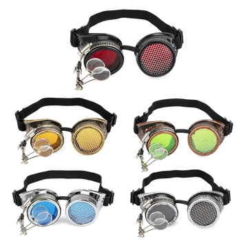 Готические очки, панковские очки, Кибер-очки, Винтажные солнцезащитные очки, очки в стиле стимпанк