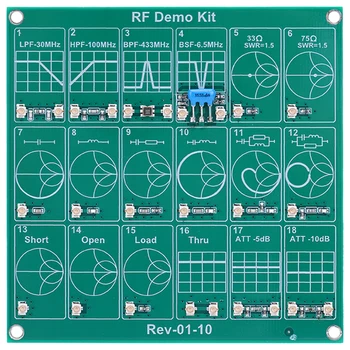 Демонстрационный комплект RF 18 Функциональных Модулей Тестовая плата RF LPF 30 МГц Плата Векторного сетевого анализатора HPF 100 МГц Модуль Nano VNA BPF 433 МГц
