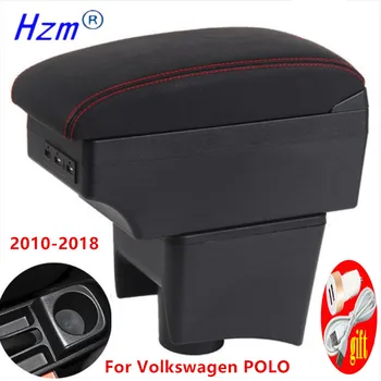 Для Volkswagen POLO Подлокотник 2012 2013 2014 2015 2016 2017 2018 новый для VW POLO Mk5 6R Vento Автомобильный подлокотник Центральный ящик для хранения USB