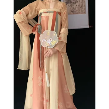 Древнекитайский костюм, платье Феи Ханфу, женский элегантный Традиционный китайский костюм эпохи Тан, костюм благородной принцессы для девочек, народный танец