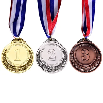 Золотая Серебряная Бронзовая Награда Победитель Детской Медали Награда Поощрительный Значок Конкурсы Призы для Сувенирного Подарка Спорт На Открытом Воздухе Детские Игрушки