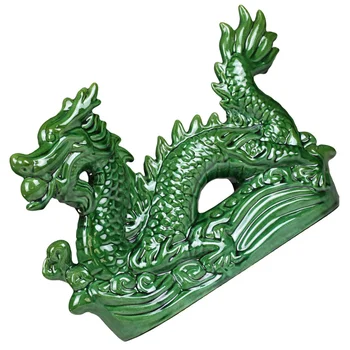Керамические украшения в виде дракона, Скульптура, декор, Благоприятная Статуэтка, декоративные китайские украшения для офиса