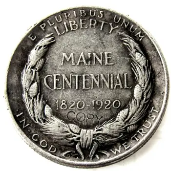 Копировальная монета в полдоллара штата Мэн 1920 года США, Покрытая Серебром