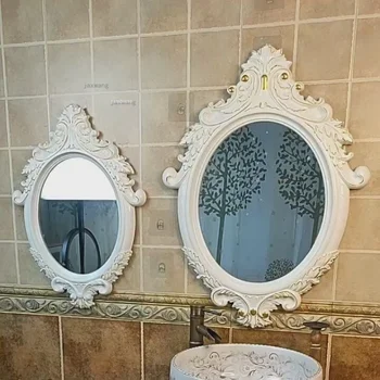 Легкие декоративные зеркала магазина элитной одежды, настенное зеркало для макияжа в ретро-отеле, Европейский салон красоты, зеркало для домашней ванной комнаты
