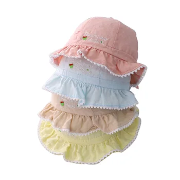 Летние Мягкие хлопчатобумажные Детские солнцезащитные шляпы для малышей, панамы для маленьких девочек, кепка-ведро для девочек, бейсболка для новорожденных с козырьками и солнцезащитной шляпой Bownot