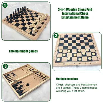 Магнитная шахматная доска 3 В 1 24 * 24 см, Комбинированный набор для игры в шахматы, Шашки, Нарды, Многофункциональная Развлекательная игра-головоломка, Игрушки