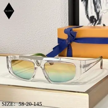Модные полихромные ацетатные женские солнцезащитные очки Странного бренда V-mark, дизайнерские тусовщицы, Трендовые горячие продукты, Квадратные мужские солнцезащитные очки