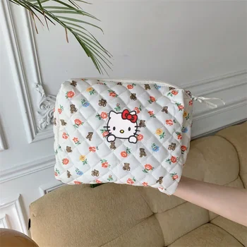 Мультяшная косметичка Sanrio hello kitty, сумка для карандашей, дорожная туалетная сумка, косметичка kuromi