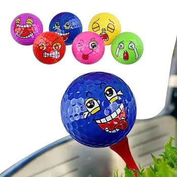 Мячи для гольфа 6 шт. Симпатичные Цветные мячи для гольфа, мячи для гольфа с высокоэффективным многофункциональным управлением мячом, Высокий стандарт для