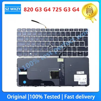 Новая Оригинальная Британская клавиатура Positivo С подсветкой для ноутбука HP EliteBook 820 G3 G4 725 G3 G4 826630-271 100% Протестирована Быстрая Доставка