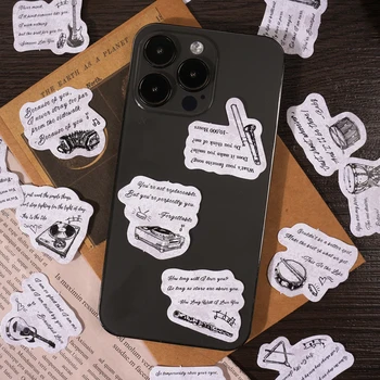 Новая розничная продажа Винтажной ретро ручки Song Dance Mini Diary Материал наклейки Бумага для скрапбукинга