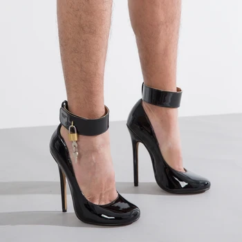 Пикантные туфли-лодочки на экстремально высоком каблуке 14 см, женская модная обувь, черный, красный цвет, танцевальная вечеринка, свадебные офисные туфли, женские туфли большого размера
