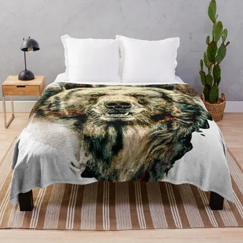 Плед с медведем, покрывало для кровати, одеяла для туристических общежитий, Диваны для украшения, одеяла Hairys