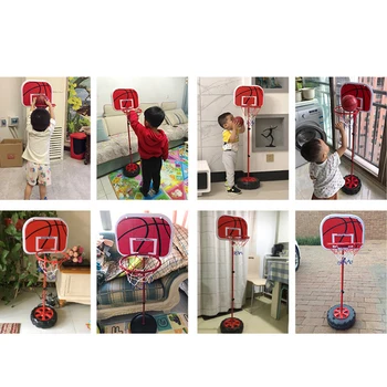 Подставка для баскетбольного кольца Баскетбольные ворота Регулируемое по высоте Портативное баскетбольное кольцо для игр в помещении и на открытом воздухе для детей