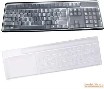 Прозрачная защита клавиатуры настольного компьютера, защитный чехол для ПК, 104/107 клавиш, стандартная клавиатура