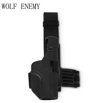 Тактическая кобура с автоподзарядкой 3-го уровня с фиксацией на ноге, набедренная пистолетная кобура для Glock 17 19 23