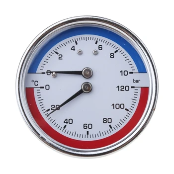 Термоманометр, датчик давления до 120 ℃, 10 бар для напольного отопления, прямая поставка
