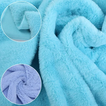 Ткань из искусственного меха кролика 100 * 160 см, полиэстер, супер мягкий плюш Для мягких игрушек ручной работы, шитья Шапок, шарфа, ткани для одежды.
