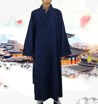 унисекс высокое качество Лето и Весна черный/синий даосский халат костюмы одежда даосское платье униформа