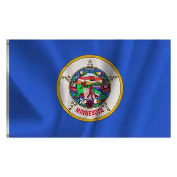 Устойчивый к атмосферным воздействиям Домашний Флаг Всепогодный Домашний Флаг Флаг штата Миннесота 2x3 фута с Яркими Цветами, Края с двойной Прошивкой для внутреннего использования