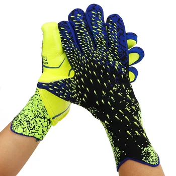 Футбольные перчатки, высокоэластичные футбольные вратарские перчатки, Флуоресцентная Дышащая амортизация для соревнований